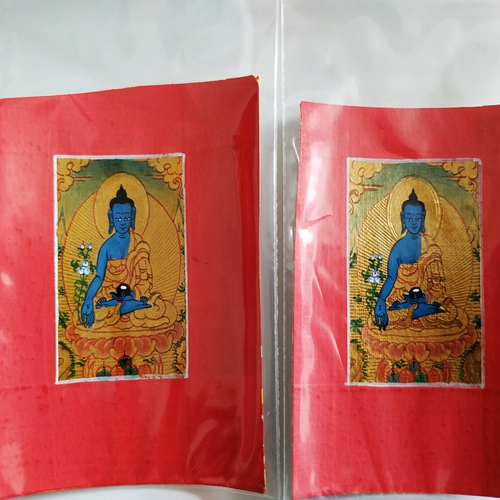 Рука -плюс золотой порошок тибетский маленький фармацевт Тхангка Будда Буддийский Микро Тан Зака ​​Будда Статуя картина Ядро традиционное этническое мастерство