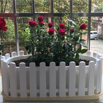 Oval Fence Rectangular Balcony PP Resin Plastic Pot Oval Season Multi-Meat Copple Pot