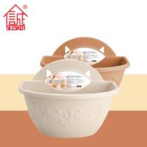 Integrity hanging basin plastic wall-mounted flowerpot water storage Jiangsu Zhejiang Shanghai and Anhui 2 delivery adhesive hook