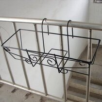 Clear price balcony rectangular iron frame railing armrest can be hanged with flower pot