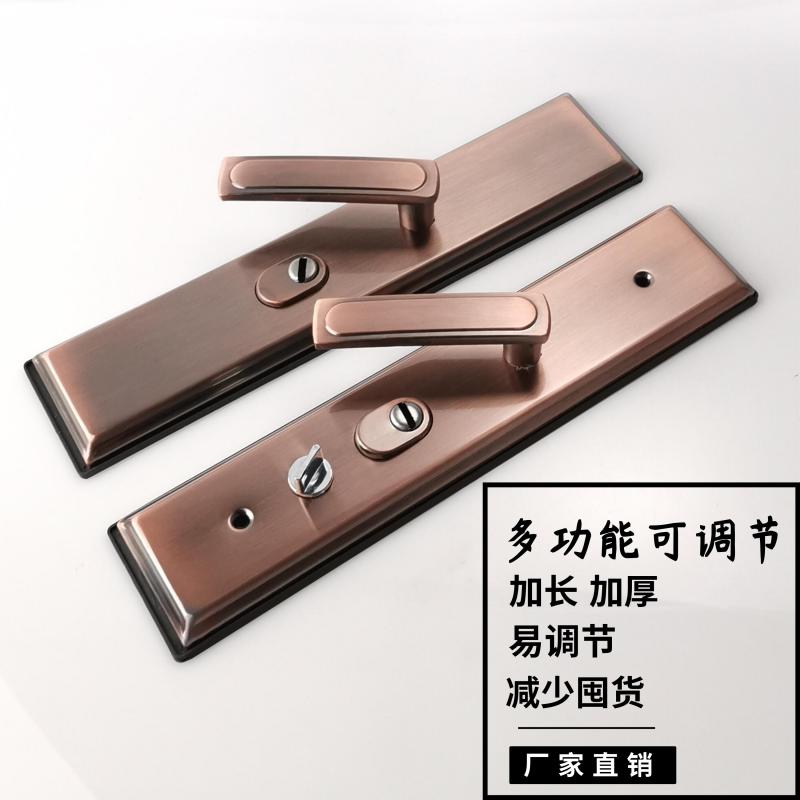 Multi - functional anti - pry reinforced interior door red bronze hand anti - theft door universal hole distance 235 elliptical hole handle