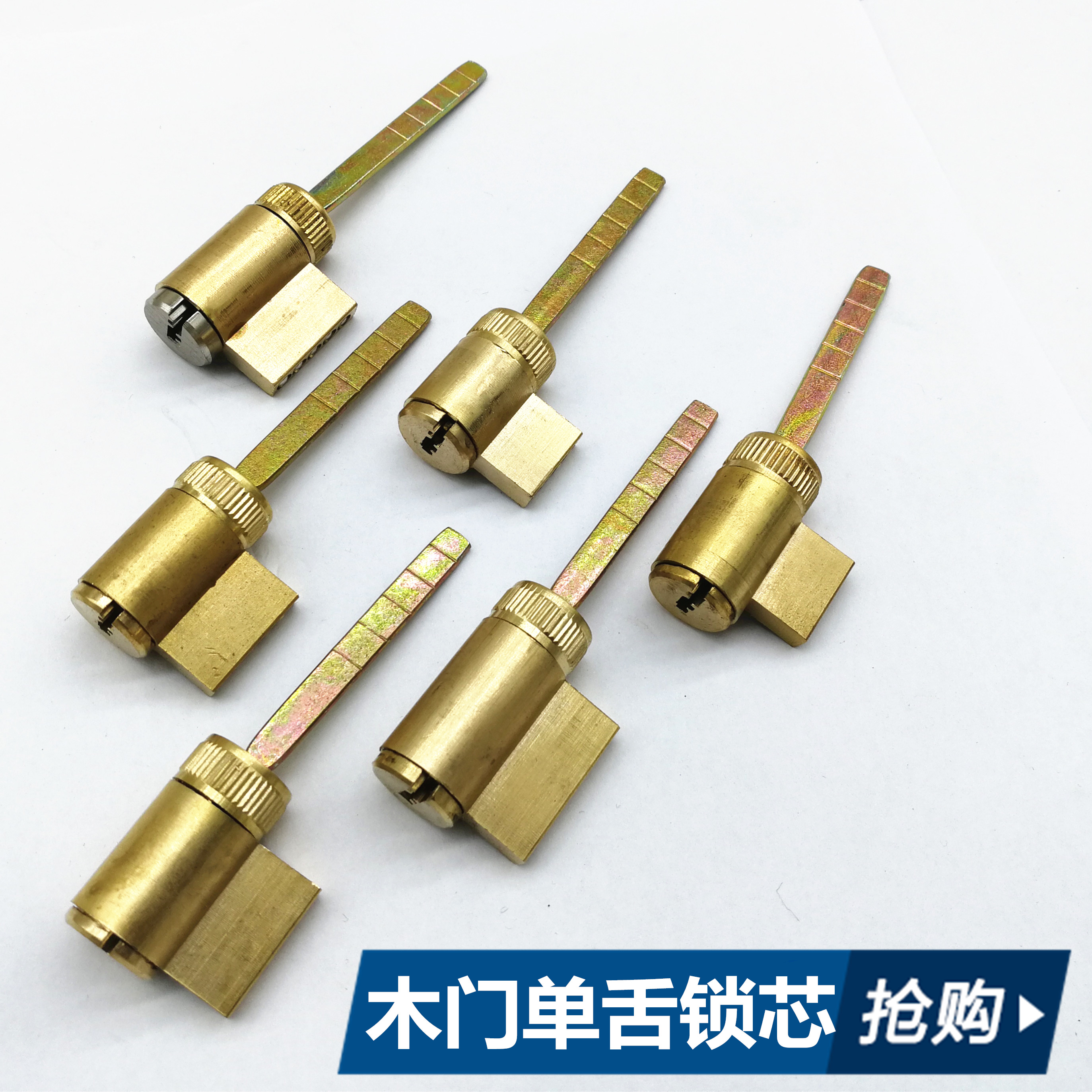 Promotional wooden door single tongue replacement lock cylinder Lock head Access door handle lock cylinder All copper bedroom door lock cylinder