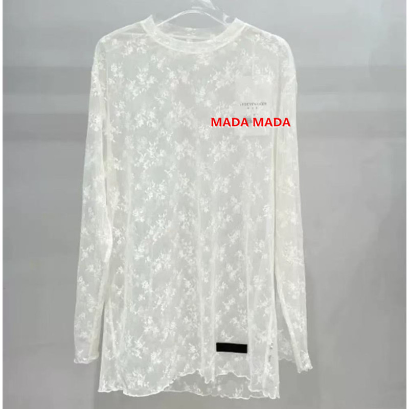 In-Stock from the Mother Brand~ 2026 Summer Designer Brand Lace Long-Sleeve Layered Base Shirt for Women, Fashionable Hollow-Out T-Shirt Top
