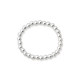 <Pairing Expert> 999 Pure Silver Silver Beads Round Beads Transfer Beads Sterling Silver Stacking Bracelet Simple and Versatile Elastic