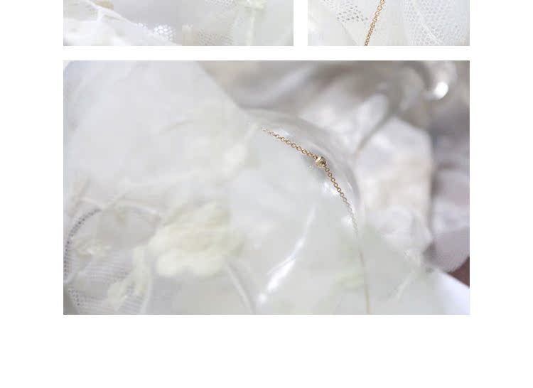 Rất tốt và đơn giản Mỹ 14k hạt đậu vàng mong muốn hạt vàng chuyển hạt vòng vòng chân vòng chân không phai - Vòng chân lắc chân vàng trắng