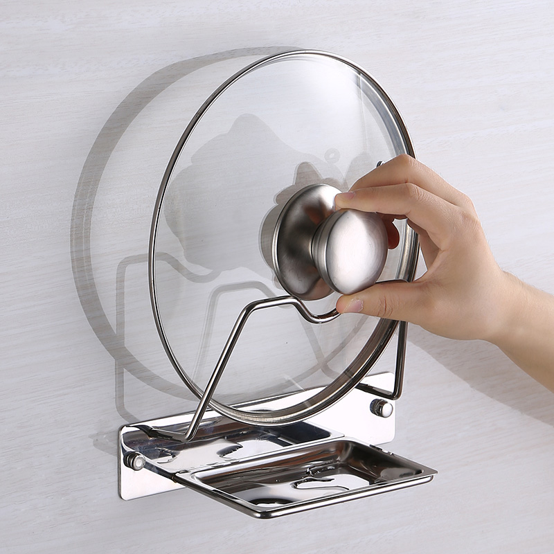 Stainless steel free-punching lid shelf wall cutting board Shelf Chopping Frame Containing shelf Multi-functional Kitchen Shelf Wall-mounted