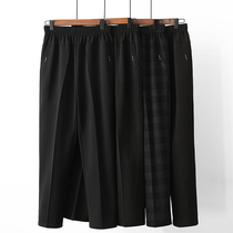 Mid-Aged Womens Clothing Spring Clothing Casual Long Pants Western Dress Pants Big Code Moms Dress Tightness High Waist Straight Drum Pants Old Too Pants