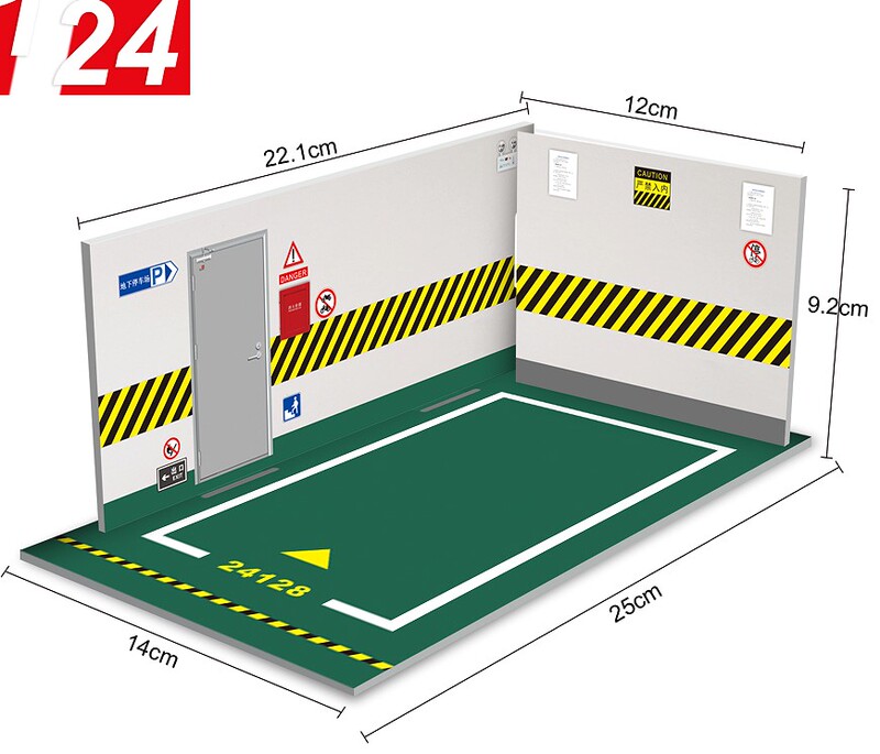 Car Model Parking Lot Underground Garage 1:24 Scale Model Car Model Parking Lot Underground Garage 1:24 Scale Model