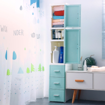 Open door thickened plastic drawer storage cabinet Clip Childrens toy finishing cabinet Kitchen bathroom storage cabinet