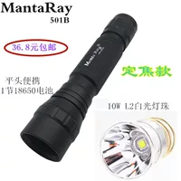 Mantaray501b плоская головка фиксированная фокус 18650 батарея L2 Сильный свет 10 Вт белый свет фонарик на велосипеде езда на велосипеде