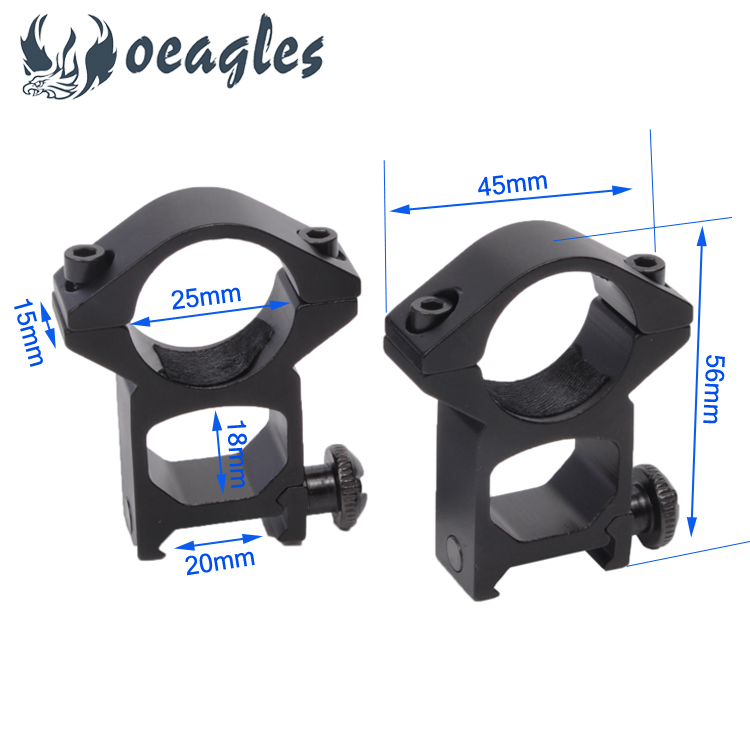 Single nail 25mm high width heightening bracket aluminum alloy clamp flashlight Bicycle clip pair
