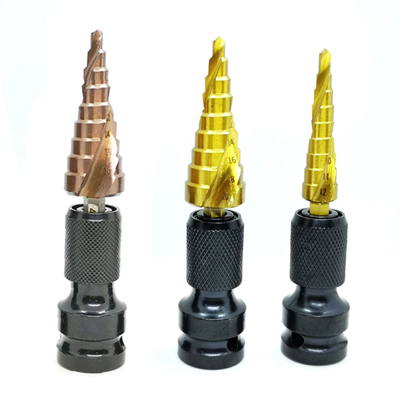 Woodworking tools Daquan Full set of pagoda drill bit step drill Electric screwdriver conversion head multi-function play