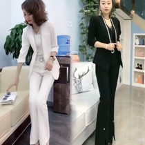 European station 2021 autumn summer new suit suit suit women fashion temperament suit two-piece Bell pants mini Lama pants tide