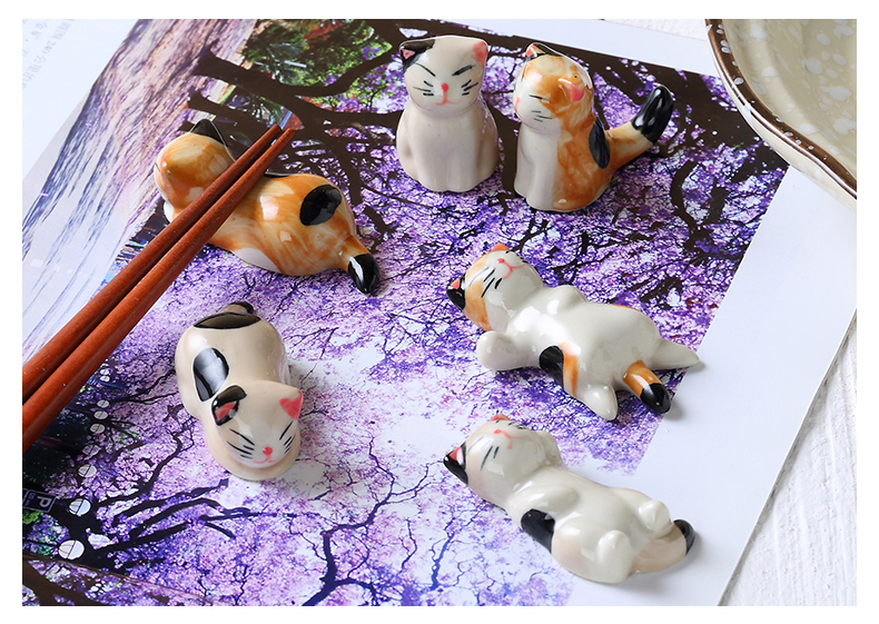 Nhật Bản dễ thương đũa đũa đũa sáng tạo đồ gia dụng đũa gốm đũa gối gối giá - Đồ ăn tối đĩa dùng 1 lần
