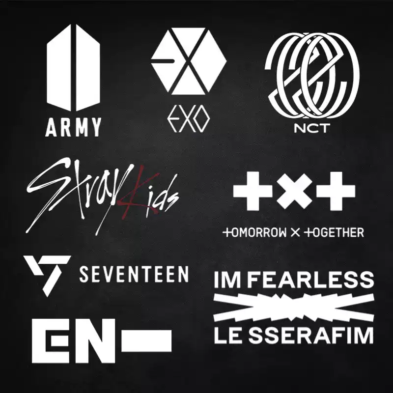 【591】ステッカー　EXO NCT seventeen セブチ BTS 車 韓國男團車貼BTS Seventeen EXO NCT夢LESSERAFIM TXT 汽車貼紙