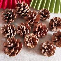 Natural pine cone decoration handmade DIY production kindergarten creative pendant decoration dried flower Christmas material
