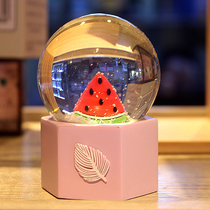  Dreamy cute small mini stall gift luminous lantern crystal ball transparent round ball living room decoration for girls and children