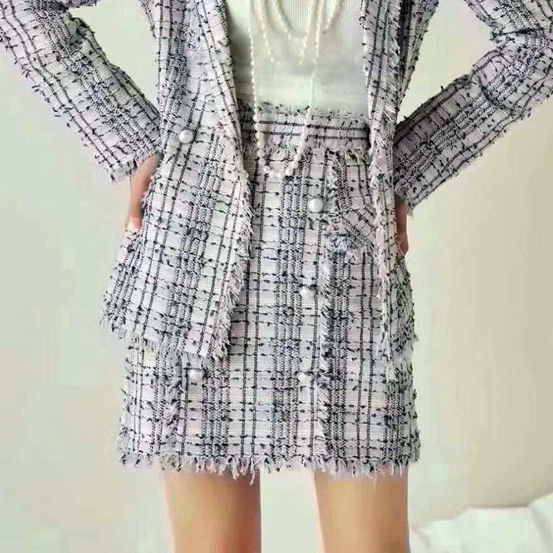 2022 Amashxinte spring new fringed small fragrance skirt 5200174-4A16775-001