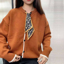 2021 Amasch New special autumn winter floating with butterfly knots wool knit sweater cardiovercoat woman 5399681