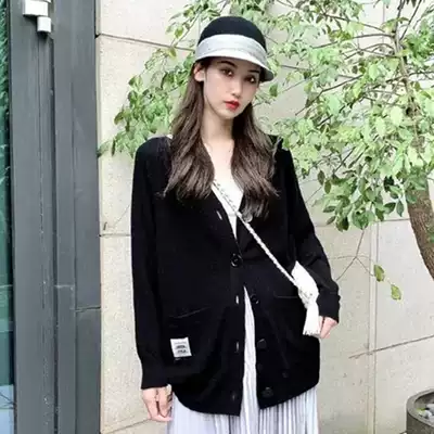 Brother Amash new 2020 autumn loose knitted cardigan jacket female 5499119-4T13111-005