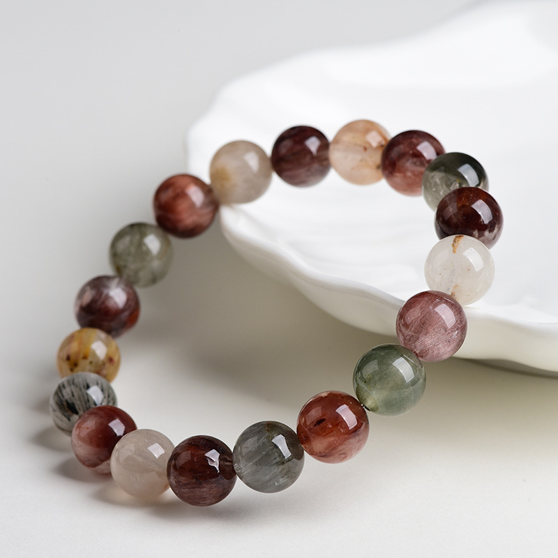 Natural Colorful Crystal Bracelets, Wealth-Attracting Bracelets, Multi-Colored Crystal Bead Jewelry