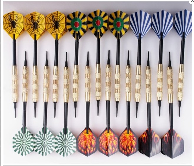 Unicorn style 18 gr copper plated electronic darts plastic head safe and soft darts gold and silver color two