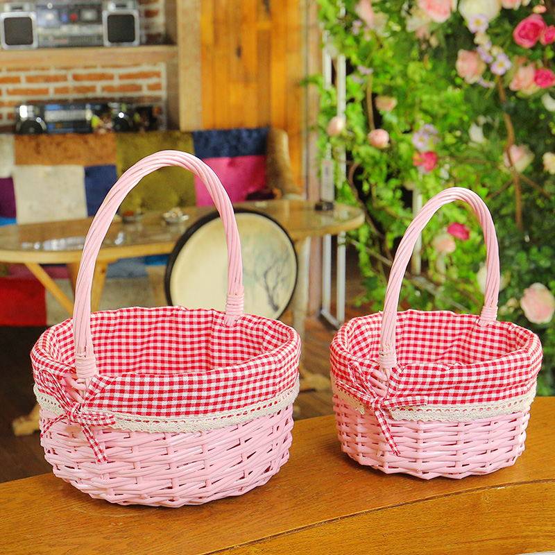 Buy Premium Willow Small Bamboo basket hand basket rattan