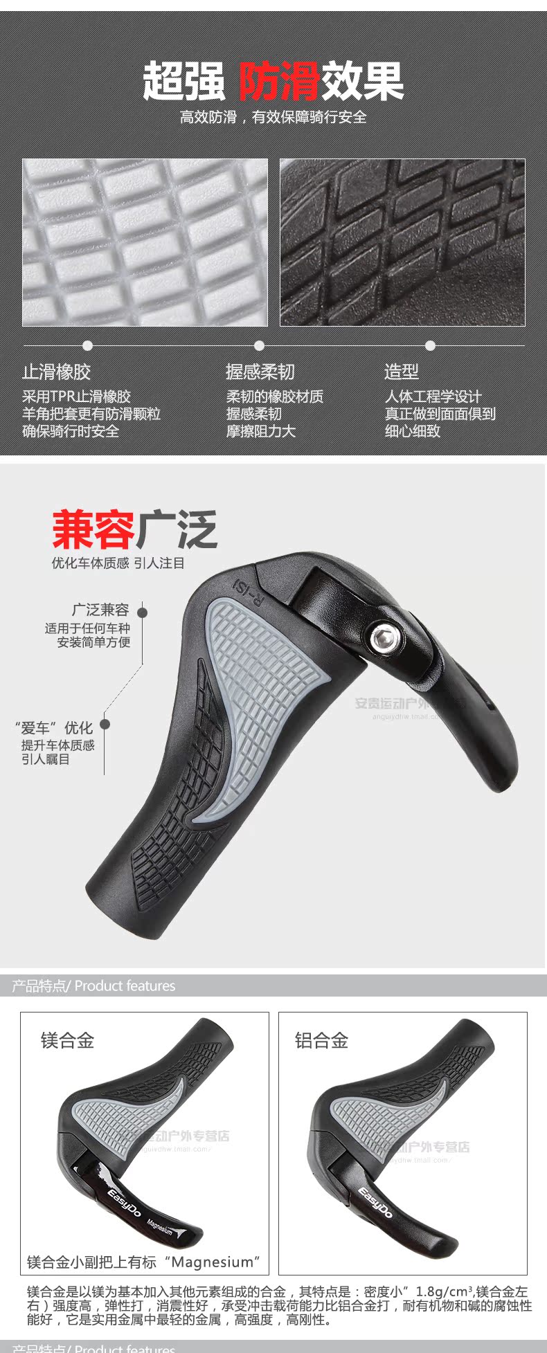 Poignées de vélo EASYDO - Ref 2351059 Image 6