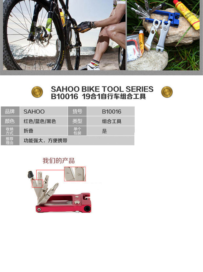 Outils pour vélo SAHOO - Ref 2283456 Image 8