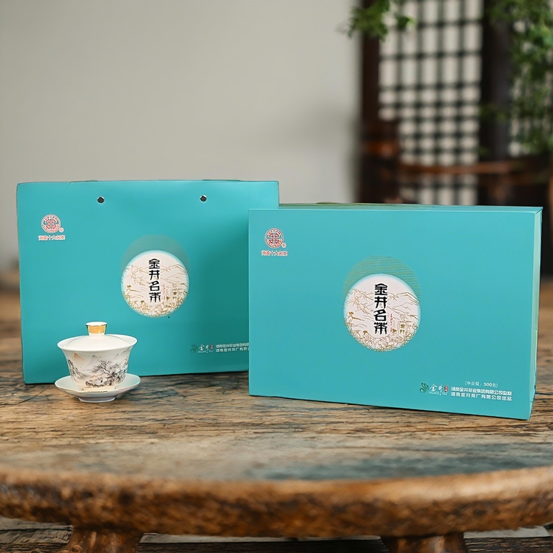 2026 New Tea Spring Tea Jinjing Famous Tea 500g Gift Box Jinjing Brand Changsha Green Tea Hunan Gold Tea Authentic Product