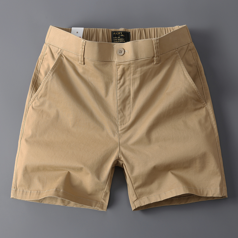 Summer Men's Pure Cotton Three-Quarter Pants, American-Style Slim-Fit Straight-Leg Knee-Length Shorts for Home and Outdoor Wear, Casual Shorts Summer Men's Pure Cotton Three-Quarter Pants, American-Style Slim-Fit Straight-Leg Knee-Length Shorts for Home and Outdoor Wear, Casual Shorts