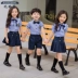 Chơi gấu con ngầu 2019 mới Anh áo sơ mi tay ngắn phù hợp với mẫu giáo quần áo hè học sinh đồng phục học sinh - Đồng phục trường học / tùy chỉnh thực hiện shop đồ trẻ em Đồng phục trường học / tùy chỉnh thực hiện