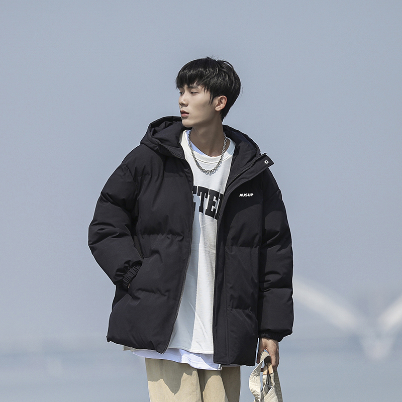 Winter down Jacket for Men 2025 New Thickened Cotton Coat Men's Cotton Clothing Men's Winter Clothing Hooded Jacket