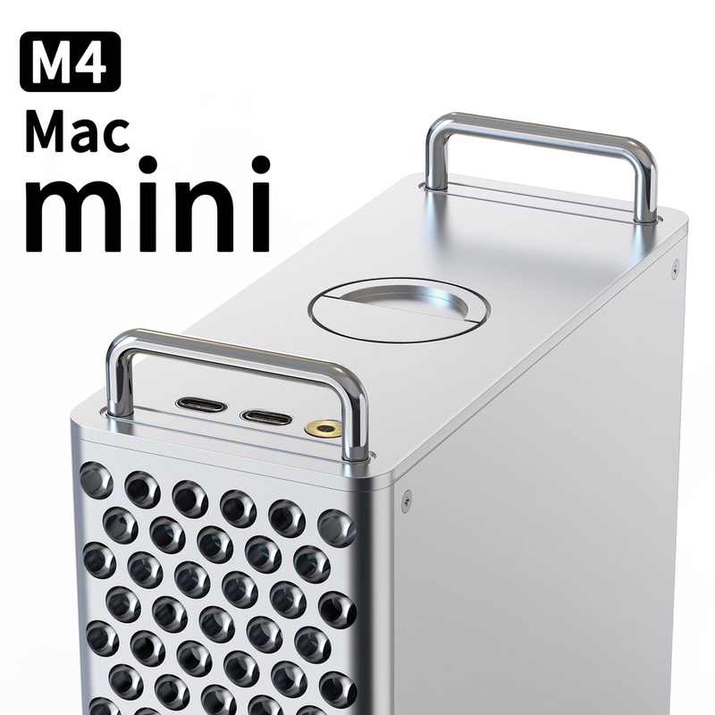 Macminim4 Aluminum Alloy Chassis Bracket Base Protective Shell Expansion External Hard Drive Enclosure Accessories