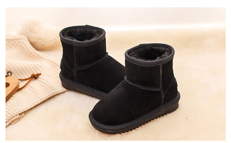 红蜻蜓 19年冬季新款 中筒儿童雪地靴 聚划算双重优惠折后￥59包邮 男、女童26~37码3色可选