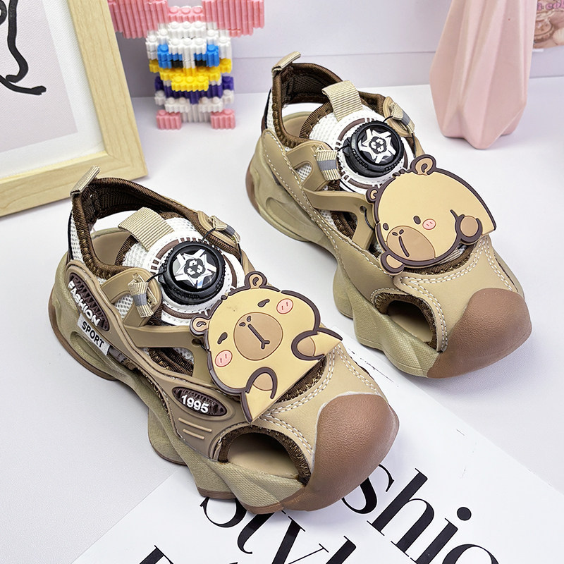 Kapibara Sandals 2025 Summer New Children's Soft Sole Beach Shoes for Girls and Boys, Water Shoes for Playing in Water
