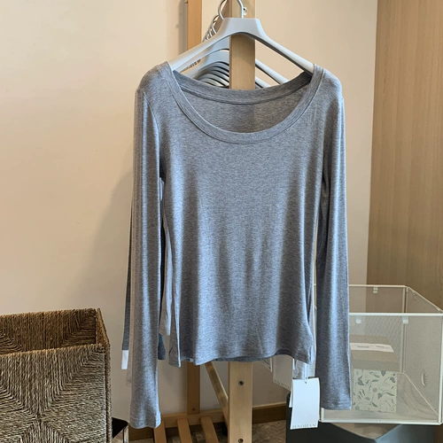 Базовый приятный телу шерстяной лонгслив, осенний, высокий воротник, облегающий крой