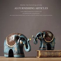 European creative elephant ornaments American retro home decorations living room TV cabinet crafts porch furnishings