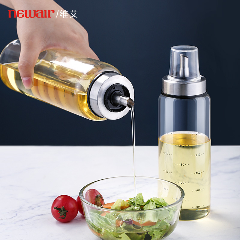 Glass Oil Jug Leakproof Home Kitchen Big capacity Volumetric Oil Pour Oil oil Sesame Oil Seasoned Small Bottle Vinegar Sauce Bottle