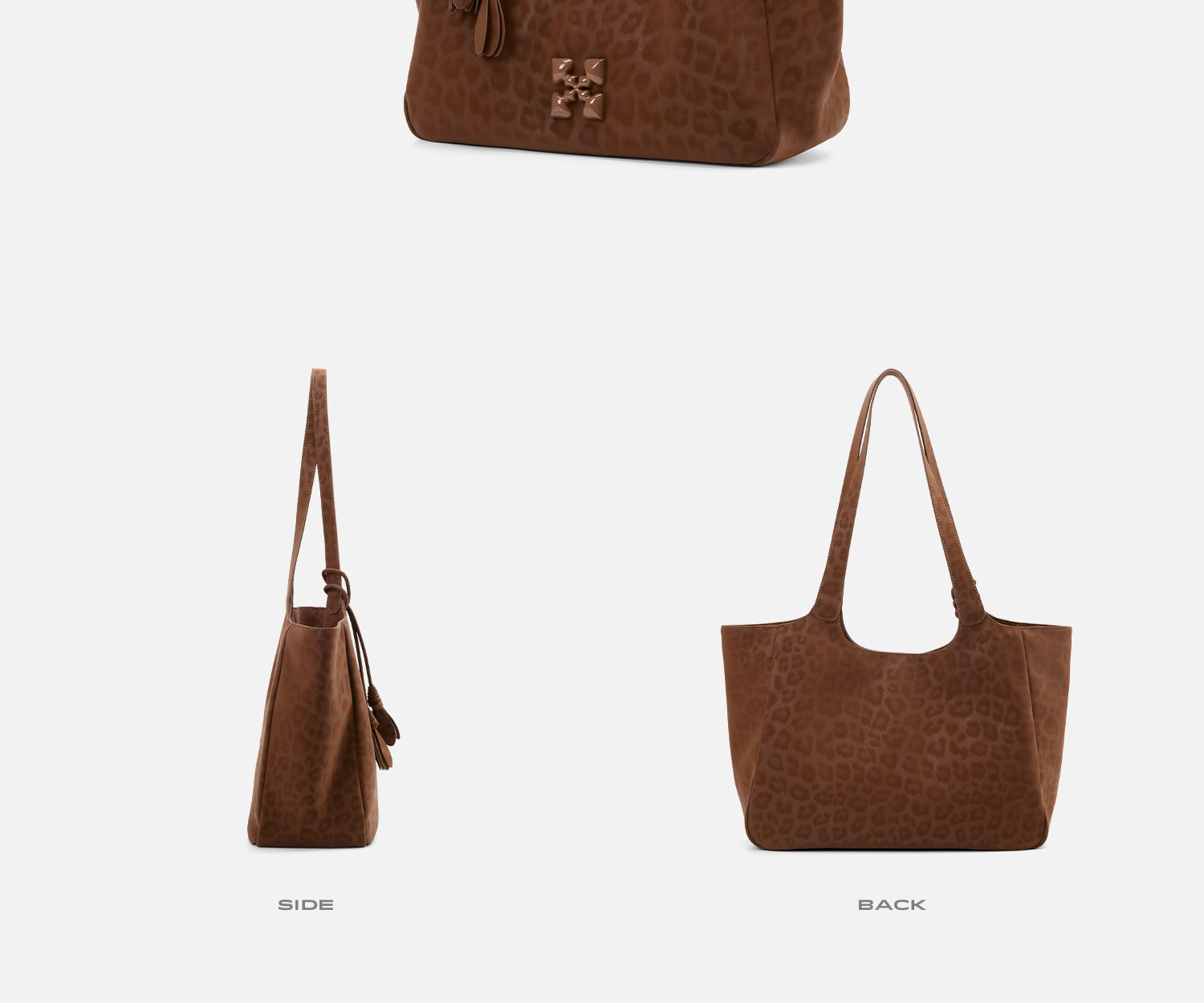 JACD Leopard Print Faux Leather Shoulder Bag