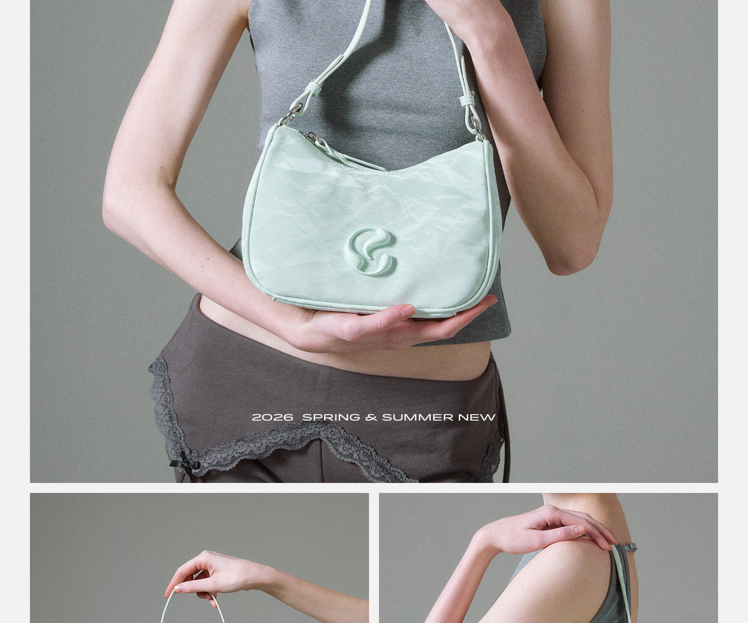 JACD Faux Leather Zip-Top Underarm Bag