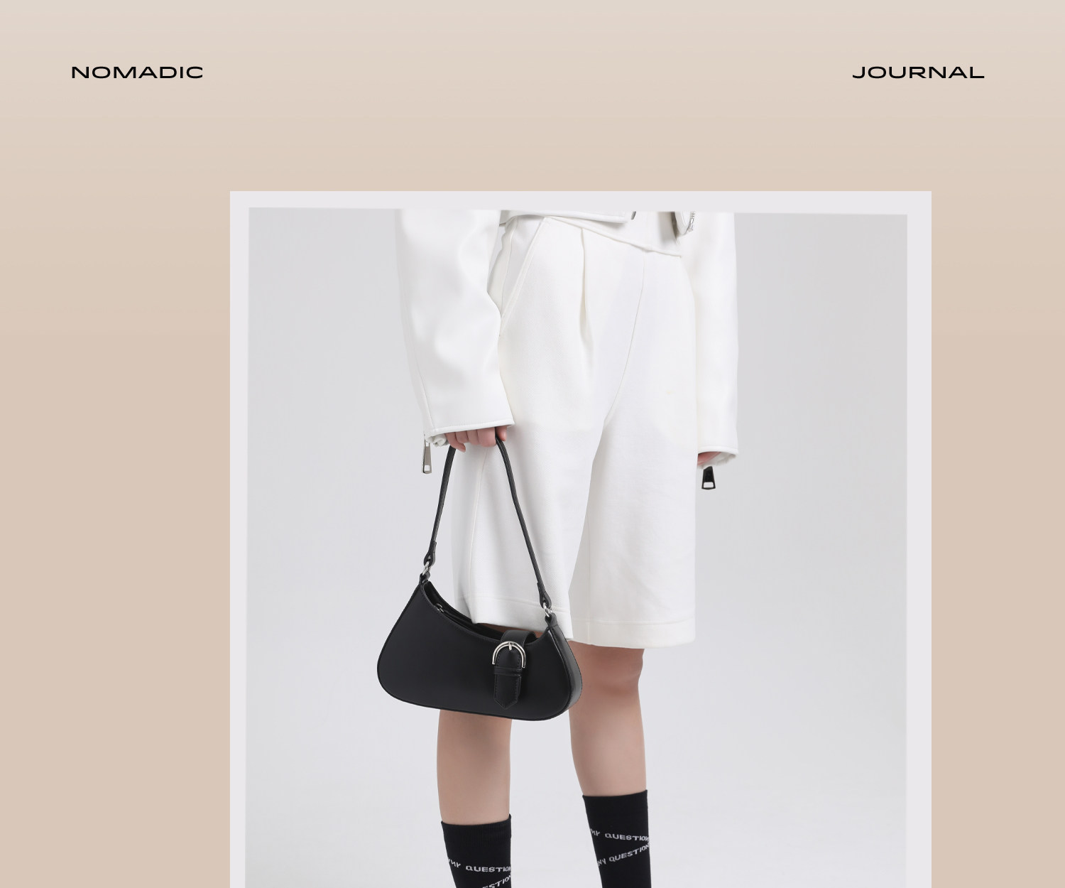 JACD Black Faux Leather Zip-Top Underarm Bag