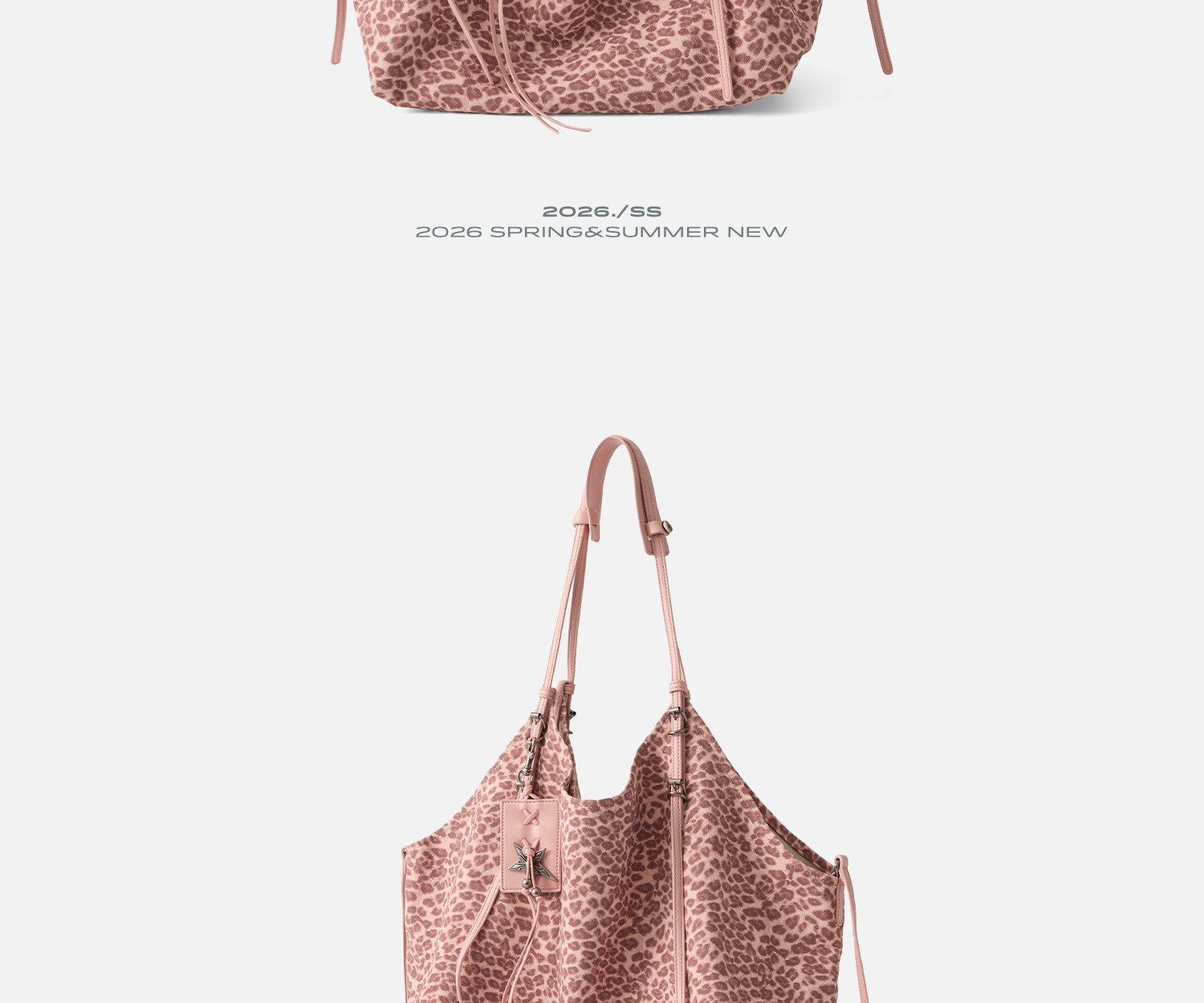 JACD Leopard Print Faux Leather Hobo Bag