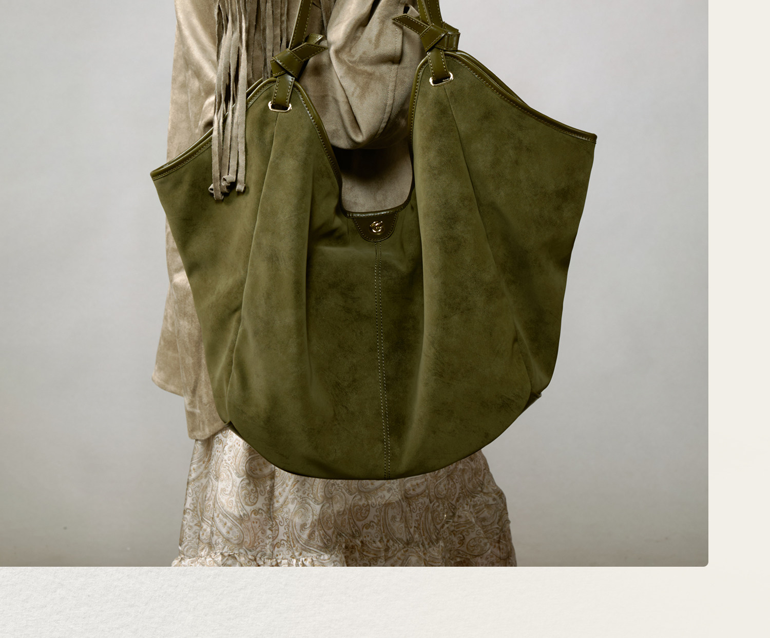 JACD Cedar Green Magnetic Snap Tote Bag