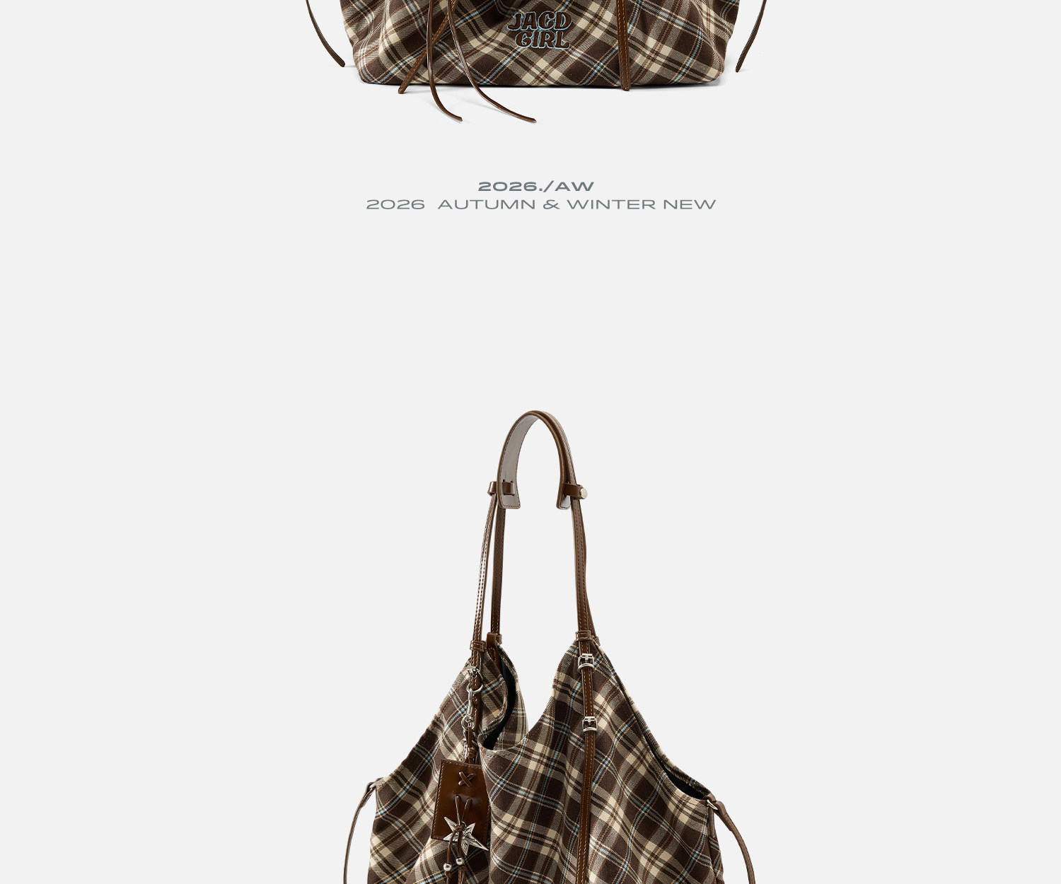 JACD Magnetic Snap Leather Tote Bag
