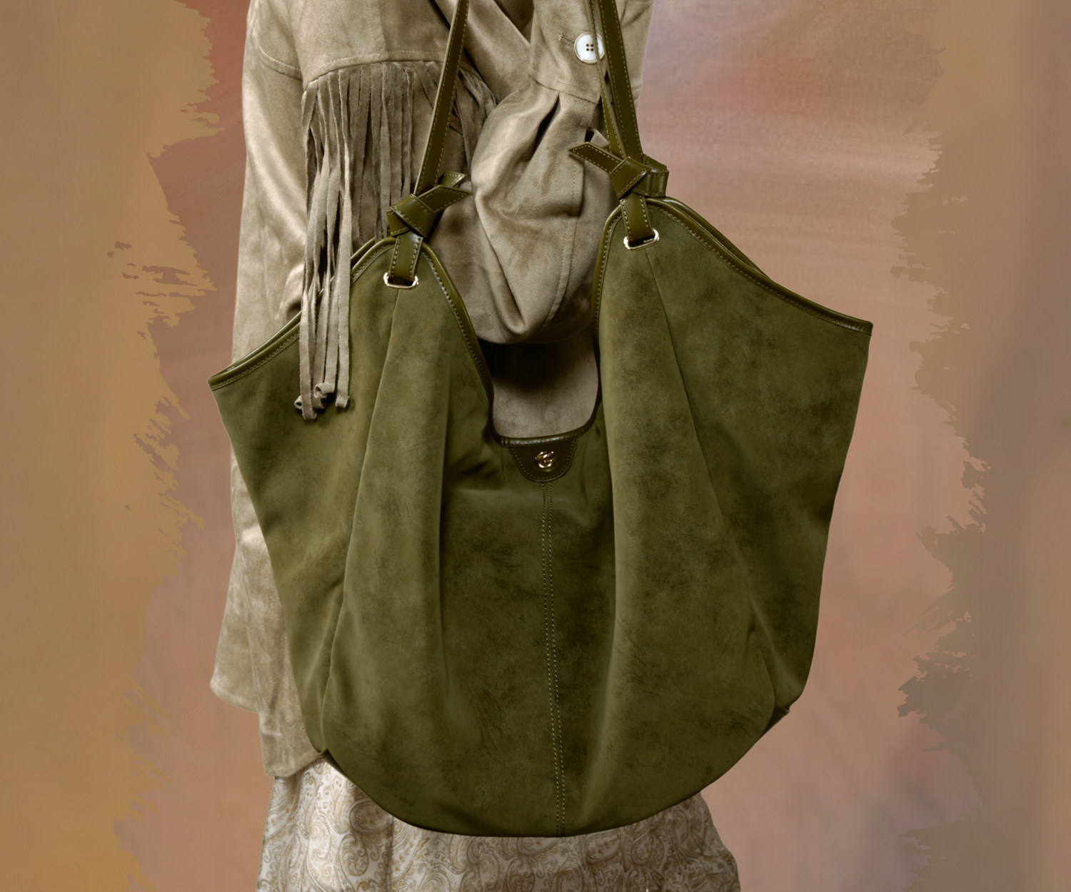 JACD Cedar Green Magnetic Snap Tote Bag