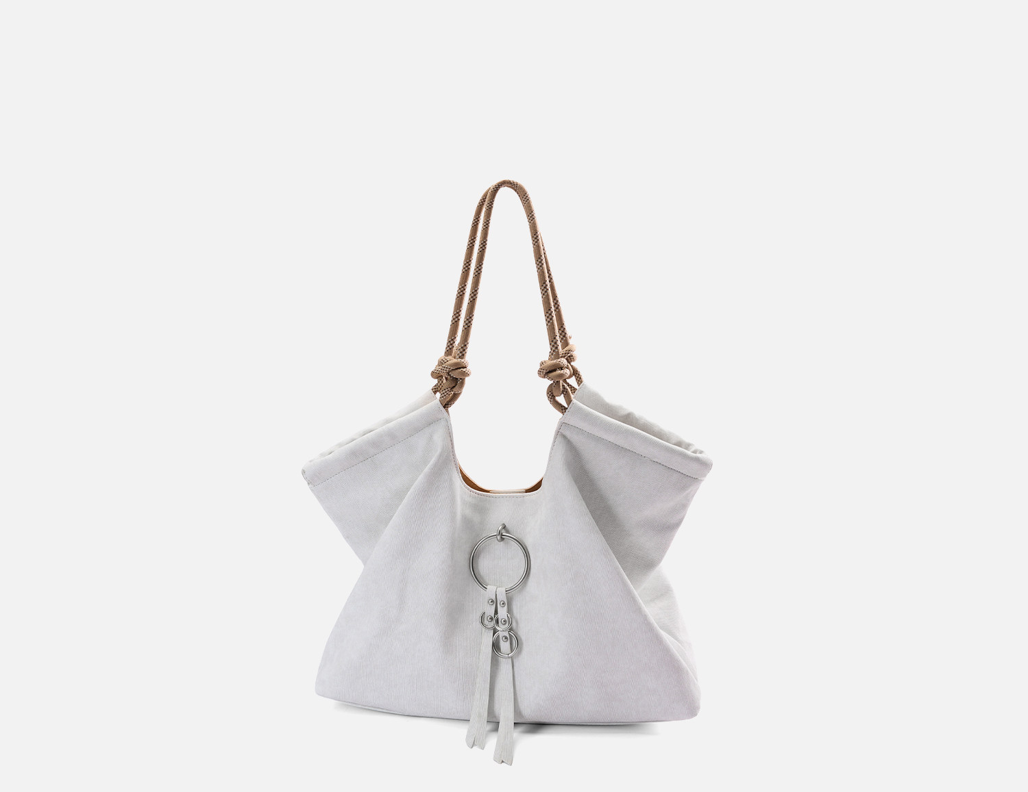 JACD Leather Magnetic Snap Shoulder Tote Bag