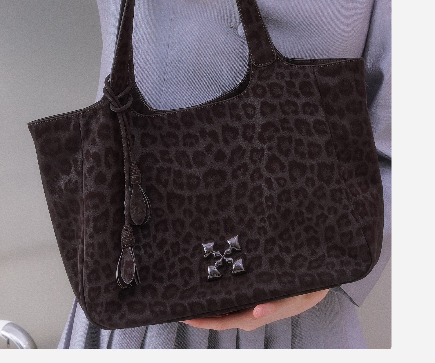 JACD Leopard Print Faux Leather Shoulder Bag