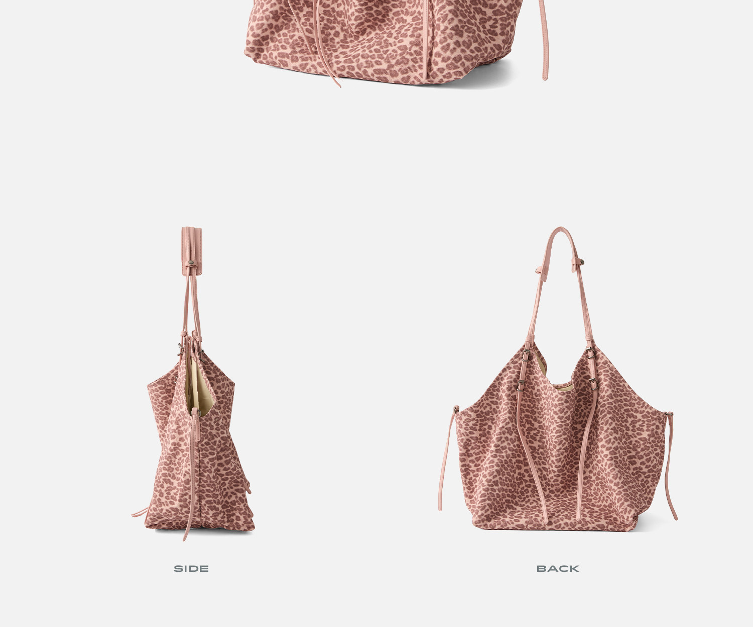 JACD Leopard Print Faux Leather Hobo Bag