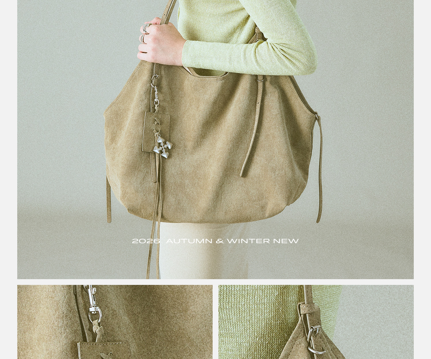 JACD Magnetic Snap Leather Tote Bag